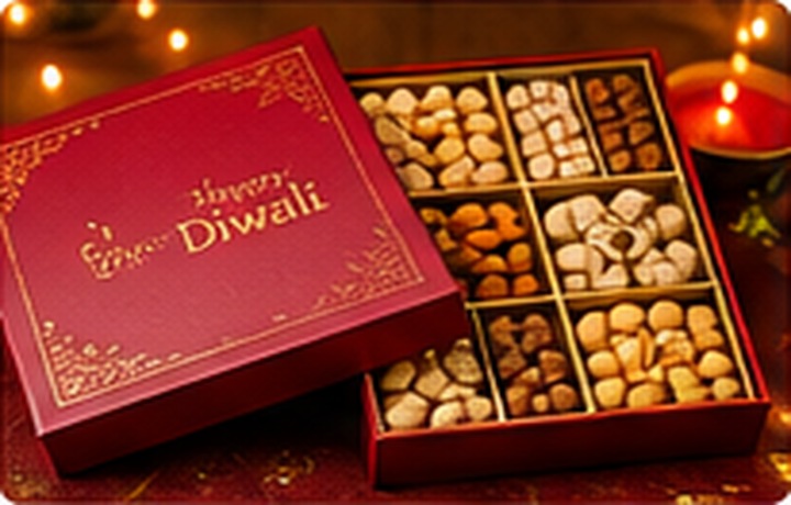 Diwali dry fruit gift box